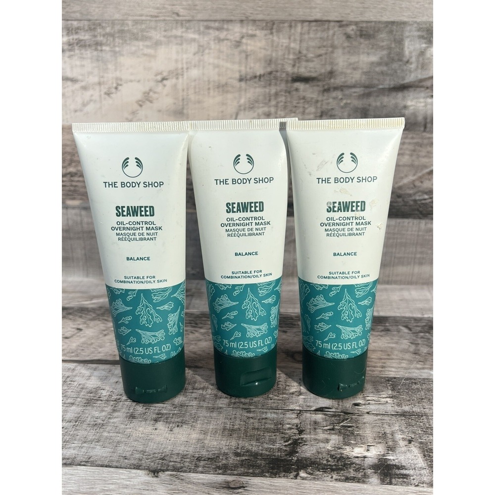 3 PACK The Body Shop Seaweed Oil Control Overnight Mask‎ 75ml